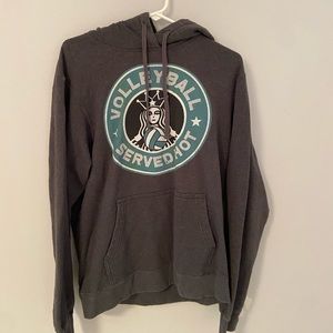 Volleyball Served Hot/Starbucks Hoodie